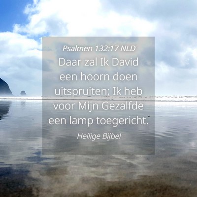 Picture 04 - Psalmen 132:17 NLD - Daar zal Ik David een hoorn doen uitspruiten; Ik - Bible Verse Picture