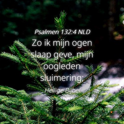 Picture 04 - Psalmen 132:4 NLD - Zo ik mijn ogen slaap geve, mijn oogleden - Bible Verse Picture