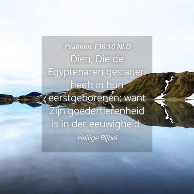 Picture 04 - Psalmen 136:10 NLD - Dien, Die de Egyptenaren geslagen heeft in hun - Bible Verse Picture