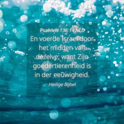 Picture 04 - Psalmen 136:14 NLD - En voerde Israel door het midden van dezelve; - Bible Verse Picture