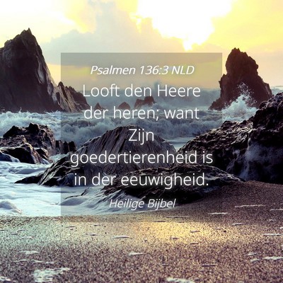 Picture 04 - Psalmen 136:3 NLD - Looft den Heere der heren; want Zijn - Bible Verse Picture