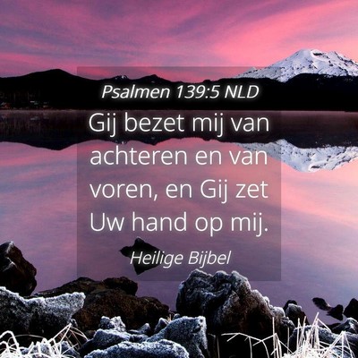 Picture 04 - Psalmen 139:5 NLD - Gij bezet mij van achteren en van voren, en Gij - Bible Verse Picture