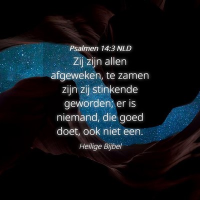Picture 04 - Psalmen 14:3 NLD - Zij zijn allen afgeweken, te zamen zijn zij - Bible Verse Picture