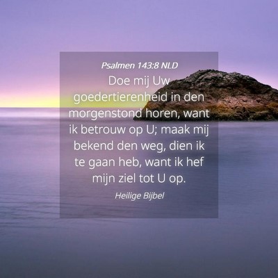 Picture 04 - Psalmen 143:8 NLD - Doe mij Uw goedertierenheid in den morgenstond - Bible Verse Picture