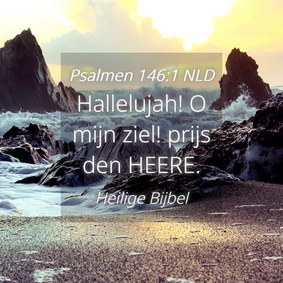 Picture 04 - Psalmen 146:1 NLD - Hallelujah! O mijn ziel! prijs den - Bible Verse Picture