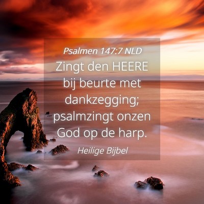 Picture 04 - Psalmen 147:7 NLD - Zingt den HEERE bij beurte met dankzegging; - Bible Verse Picture