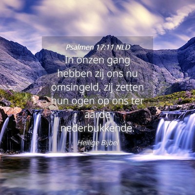 Picture 04 - Psalmen 17:11 NLD - In onzen gang hebben zij ons nu omsingeld, zij - Bible Verse Picture