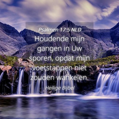 Picture 04 - Psalmen 17:5 NLD - Houdende mijn gangen in Uw sporen, opdat mijn - Bible Verse Picture