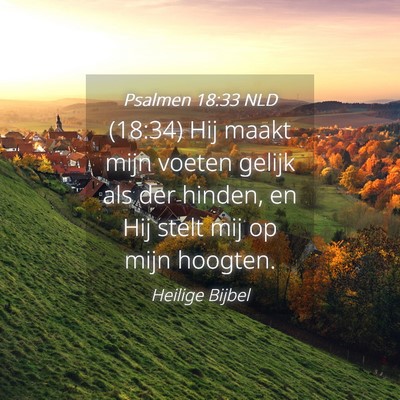 Picture 04 - Psalmen 18:33 NLD - (18:34) Hij maakt mijn voeten gelijk als der - Bible Verse Picture