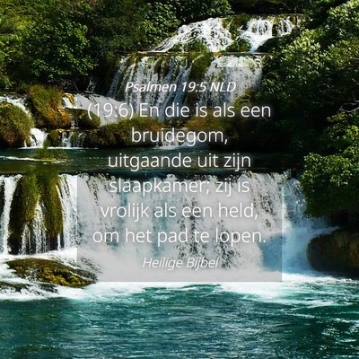 Picture 04 - Psalmen 19:5 NLD - (19:6) En die is als een bruidegom, uitgaande uit - Bible Verse Picture
