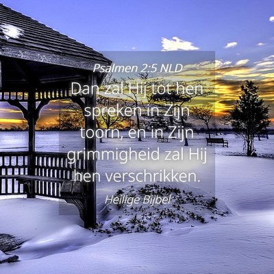 Picture 04 - Psalmen 2:5 NLD - Dan zal Hij tot hen spreken in Zijn toorn, en in - Bible Verse Picture
