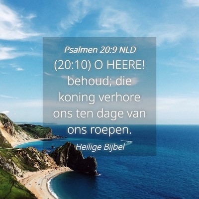 Picture 04 - Psalmen 20:9 NLD - (20:10) O HEERE! behoud; die koning verhore ons - Bible Verse Picture