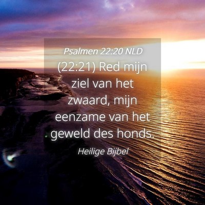 Picture 04 - Psalmen 22:20 NLD - (22:21) Red mijn ziel van het zwaard, mijn - Bible Verse Picture