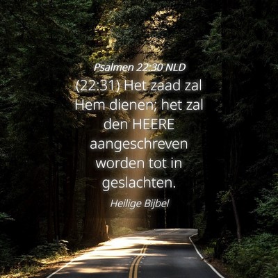 Picture 04 - Psalmen 22:30 NLD - (22:31) Het zaad zal Hem dienen; het zal den - Bible Verse Picture