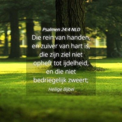 Picture 04 - Psalmen 24:4 NLD - Die rein van handen, en zuiver van hart is, die - Bible Verse Picture