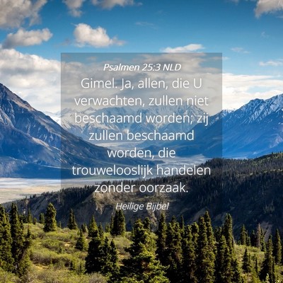 Picture 04 - Psalmen 25:3 NLD - Gimel. Ja, allen, die U verwachten, zullen niet - Bible Verse Picture