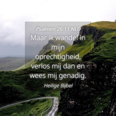 Picture 04 - Psalmen 26:11 NLD - Maar ik wandel in mijn oprechtigheid, verlos mij - Bible Verse Picture