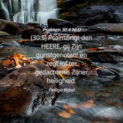Picture 04 - Psalmen 30:4 NLD - (30:5) Psalmzingt den HEERE, gij Zijn - Bible Verse Picture