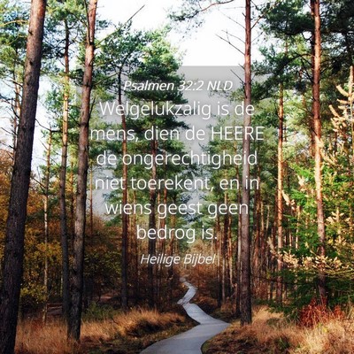 Picture 04 - Psalmen 32:2 NLD - Welgelukzalig is de mens, dien de HEERE de - Bible Verse Picture