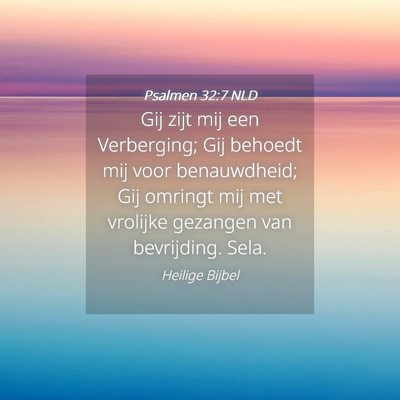 Picture 04 - Psalmen 32:7 NLD - Gij zijt mij een Verberging; Gij behoedt mij voor - Bible Verse Picture