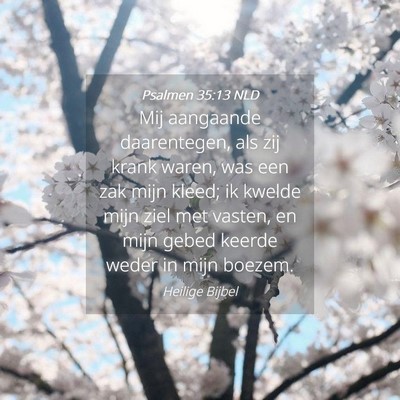 Picture 04 - Psalmen 35:13 NLD - Mij aangaande daarentegen, als zij krank waren, - Bible Verse Picture