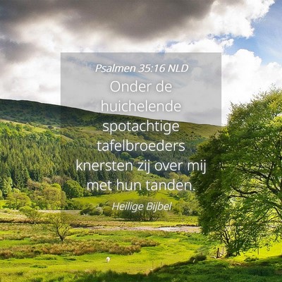 Picture 04 - Psalmen 35:16 NLD - Onder de huichelende spotachtige tafelbroeders - Bible Verse Picture
