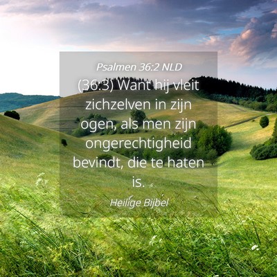 Picture 04 - Psalmen 36:2 NLD - (36:3) Want hij vleit zichzelven in zijn ogen, - Bible Verse Picture