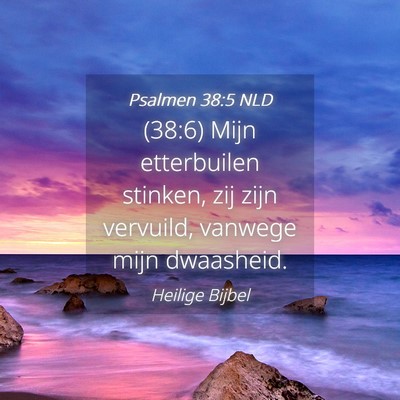 Picture 04 - Psalmen 38:5 NLD - (38:6) Mijn etterbuilen stinken, zij zijn - Bible Verse Picture