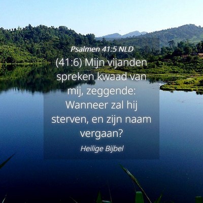 Picture 04 - Psalmen 41:5 NLD - (41:6) Mijn vijanden spreken kwaad van mij, - Bible Verse Picture