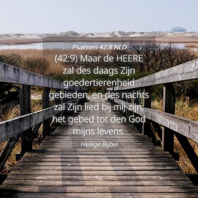 Picture 04 - Psalmen 42:8 NLD - (42:9) Maar de HEERE zal des daags Zijn - Bible Verse Picture