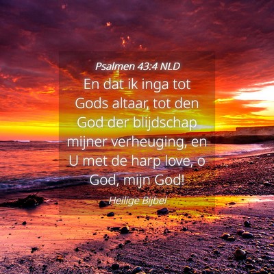 Picture 04 - Psalmen 43:4 NLD - En dat ik inga tot Gods altaar, tot den God der - Bible Verse Picture