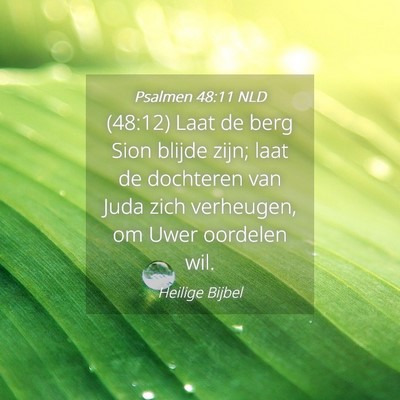 Picture 04 - Psalmen 48:11 NLD - (48:12) Laat de berg Sion blijde zijn; laat de - Bible Verse Picture