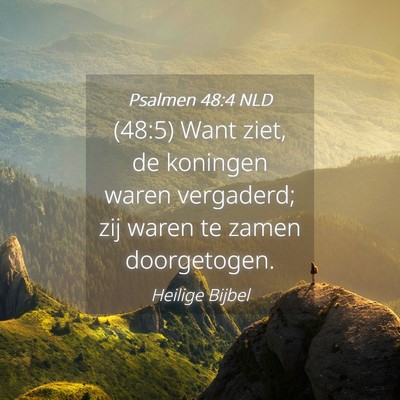Picture 04 - Psalmen 48:4 NLD - (48:5) Want ziet, de koningen waren vergaderd; - Bible Verse Picture