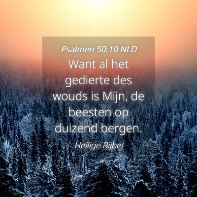 Picture 04 - Psalmen 50:10 NLD - Want al het gedierte des wouds is Mijn, de - Bible Verse Picture