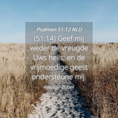 Picture 04 - Psalmen 51:12 NLD - (51:14) Geef mij weder de vreugde Uws heils; en - Bible Verse Picture