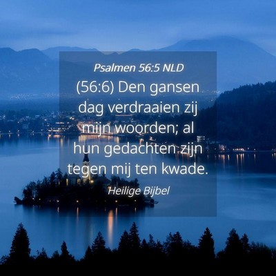 Picture 04 - Psalmen 56:5 NLD - (56:6) Den gansen dag verdraaien zij mijn - Bible Verse Picture