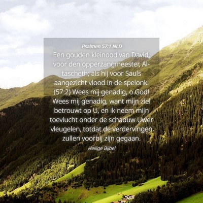 Picture 04 - Psalmen 57:1 NLD - Een gouden kleinood van David, voor den - Bible Verse Picture