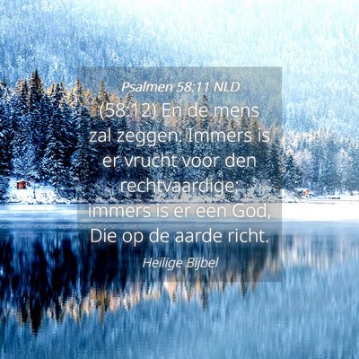 Picture 04 - Psalmen 58:11 NLD - (58:12) En de mens zal zeggen: Immers is er - Bible Verse Picture