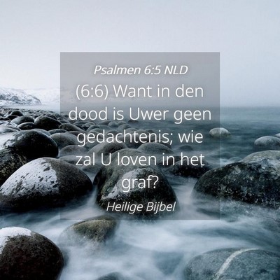 Picture 04 - Psalmen 6:5 NLD - (6:6) Want in den dood is Uwer geen gedachtenis; - Bible Verse Picture
