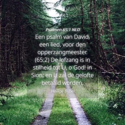 Picture 04 - Psalmen 65:1 NLD - Een psalm van David, een lied, voor den - Bible Verse Picture