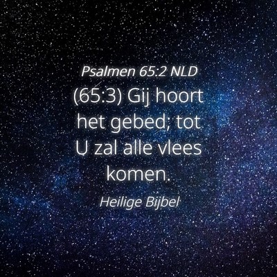 Picture 04 - Psalmen 65:2 NLD - (65:3) Gij hoort het gebed; tot U zal alle vlees - Bible Verse Picture