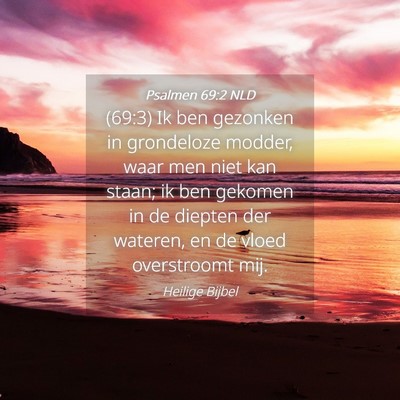 Picture 04 - Psalmen 69:2 NLD - (69:3) Ik ben gezonken in grondeloze modder, waar - Bible Verse Picture