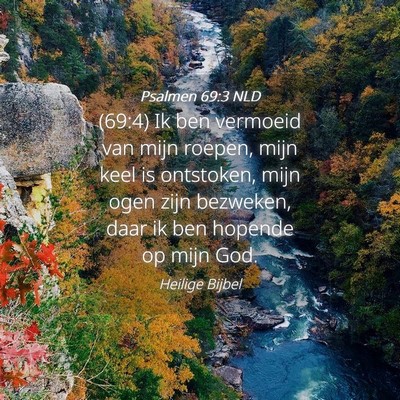Picture 04 - Psalmen 69:3 NLD - (69:4) Ik ben vermoeid van mijn roepen, mijn keel - Bible Verse Picture