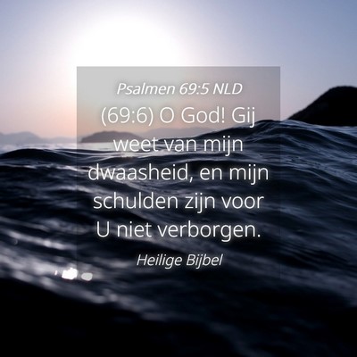Picture 04 - Psalmen 69:5 NLD - (69:6) O God! Gij weet van mijn dwaasheid, en - Bible Verse Picture