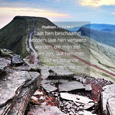 Picture 04 - Psalmen 71:13 NLD - Laat hen beschaamd worden, laat hen verteerd - Bible Verse Picture