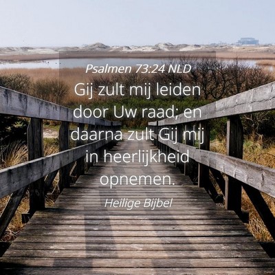 Picture 04 - Psalmen 73:24 NLD - Gij zult mij leiden door Uw raad; en daarna zult - Bible Verse Picture