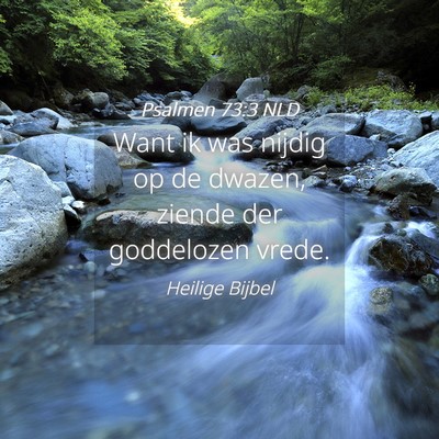 Picture 04 - Psalmen 73:3 NLD - Want ik was nijdig op de dwazen, ziende der - Bible Verse Picture