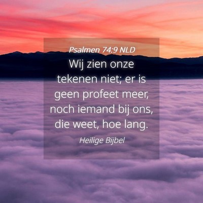 Picture 04 - Psalmen 74:9 NLD - Wij zien onze tekenen niet; er is geen profeet - Bible Verse Picture