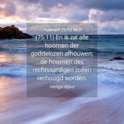 Picture 04 - Psalmen 75:10 NLD - (75:11) En ik zal alle hoornen der goddelozen - Bible Verse Picture