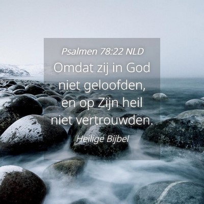 Picture 04 - Psalmen 78:22 NLD - Omdat zij in God niet geloofden, en op Zijn heil - Bible Verse Picture